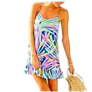 Lilly Pulitzer Vibrant Blue and Pink Mini Dress